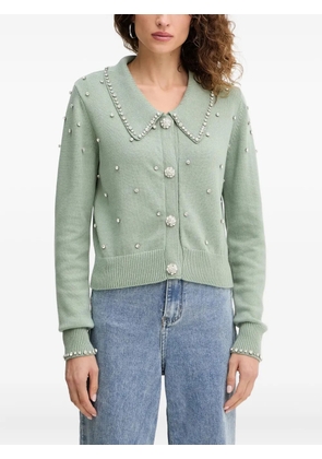 Silvian Heach embellished-collar cardigan - Green