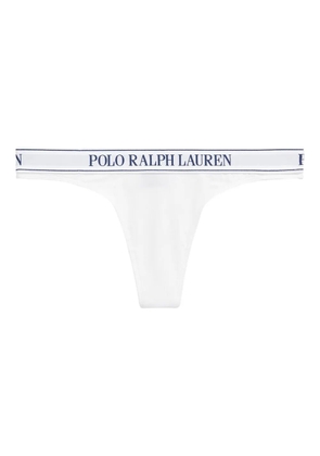 Polo Ralph Lauren logo-waistband thong - White