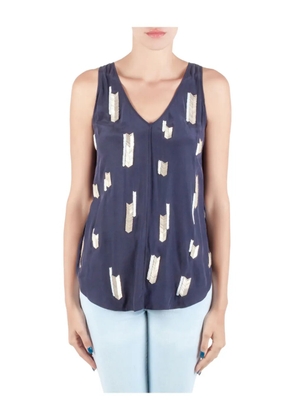 Derek Lam embellished chevron top - Blue