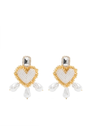 Vanina Love Letter earrings - White