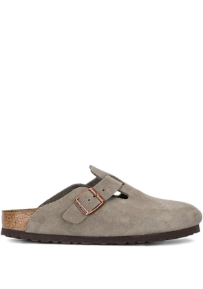Birkenstock buckle suede mules - Grey