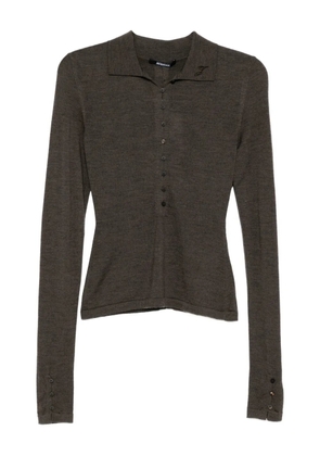 Jacquemus long-sleeve polo shirt - Brown