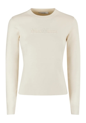 Max Mara embossed-logo sweater - Neutrals
