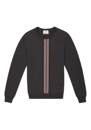 Bally jacquard-stripe wool sweater - Grey