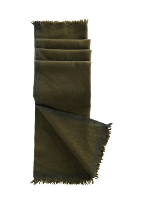 Margaret Howell fringed scarf - Green