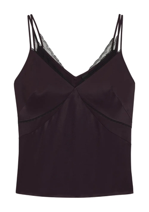 BOSS lace-trimmed tank top - Purple