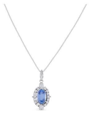 LB Exclusive platinum diamond and sapphire necklace - Silver