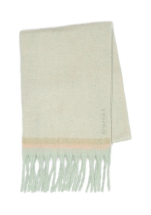 Bimba y Lola striped fringed scarf - Green