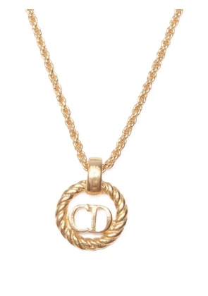 Christian Dior Pre-Owned 1980-1990s logo-pendant necklace - Gold