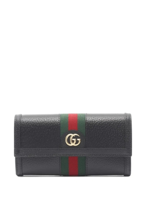 Gucci Pre-Owned 2020 Ophidia web stripe bi-fold wallet - Black