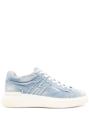 Hogan distressed denim sneakers - Blue