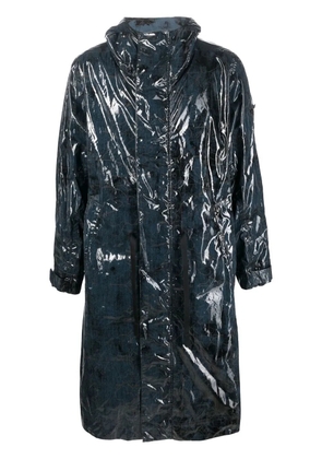 Stone Island Shadow Project graphic-print hooded raincoat - Blue