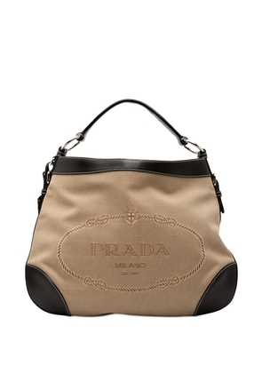 Prada Pre-Owned 2000-2025 Canvas Canapa Logo hobo bag - Brown