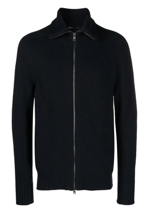 Tagliatore zip-up knitted jumper - Blue