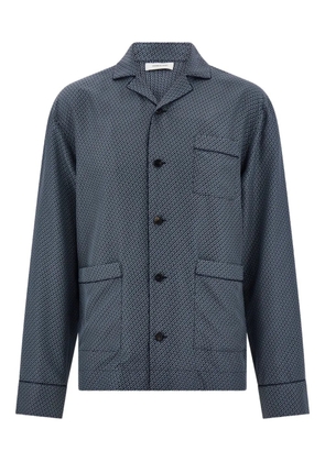 Ferragamo piping patterned shirt - Blue
