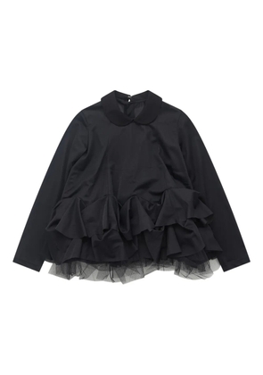 Comme des Garçons TAO ruffled tulle blouse - Black