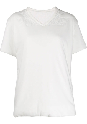 MM6 Maison Margiela padded V-neck T-shirt - White