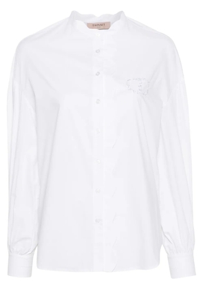 TWINSET scallop-collar cotton shirt - White