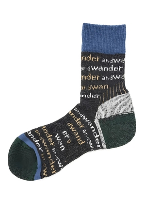and Wander logo socks - Grey