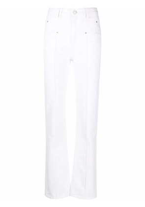 ISABEL MARANT seam detailed bootcut jeans - White
