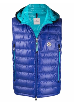 Moncler Ragot logo-patch padded gilet - Blue