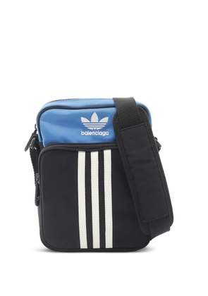 Balenciaga Pre-Owned x Adidas three-stripe logo-detail cross body bag - Black