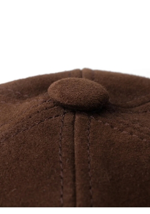 Prada triangle-logo suede baseball cap - Brown