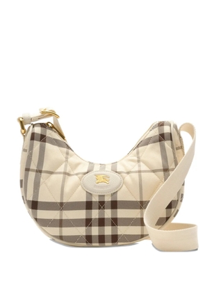 Burberry Horseshoe quilted checked cross body bag - Neutrals
