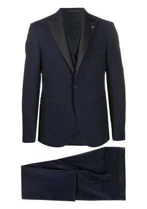 Tagliatore satin panel suit set - Blue