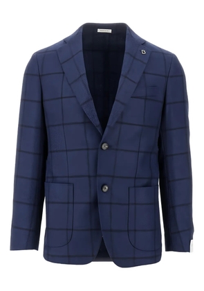 BRERAS MILANO checked pocketed blazer - Blue