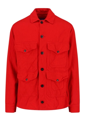 Junya Watanabe MAN front-pocket buttoned shirt jacket - Red