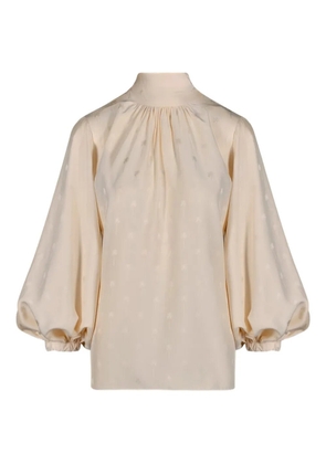 Johanna Ortiz Flying Sky tie-neck top - Neutrals