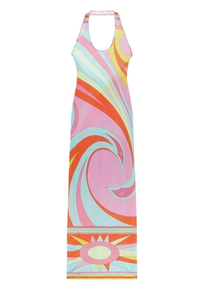 PUCCI Cigni-print maxi dress - Pink