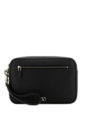 Valentino Garavani VLogo leather clutch - Black