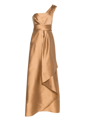 Alberta Ferretti Mikado maxi dress - Neutrals