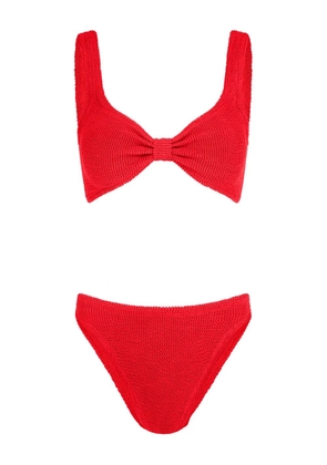 Hunza G Bonnie seersucker bikini - Red