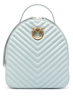 PINKO Love quilted leather backpack - Grey