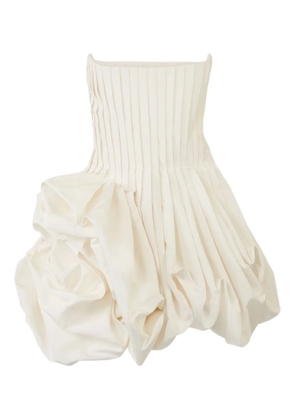 Carolina Herrera pleated mini dress - White