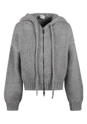 Sportmax hooded zip-up sweater - Grey