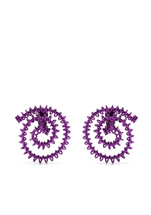 Sunnei spiral-bound circular-design earrings - Purple