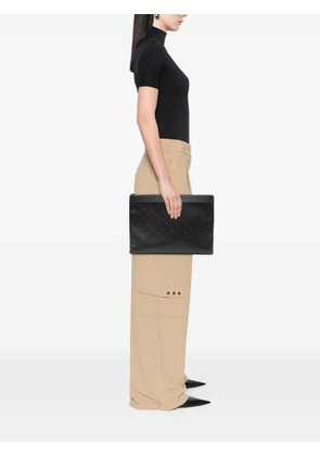 Louis Vuitton Pre-Owned 2019 Monogram Shadow Discovery Pochette clutch bag - Black