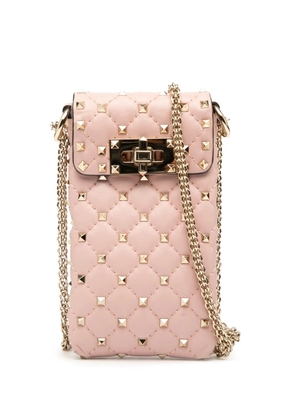Valentino Garavani Pre-Owned 2000-2017 Lambskin Rockstud Spike Phone Case crossbody bag - Pink