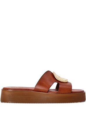 Kotris Sandals leather platform sandals - Brown