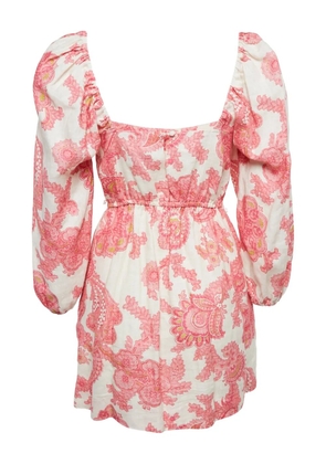 ALEMAIS paisley-print mini dress - Pink