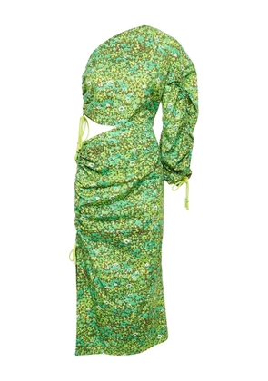 ALEMAIS Phyllis asymmetric midi dress - Green