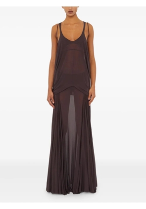 Christopher Esber Solea Suspension macrame tank maxi dress - Brown