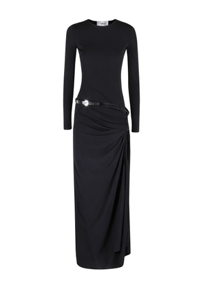 Coperni long-sleeve draped maxi dress - Black