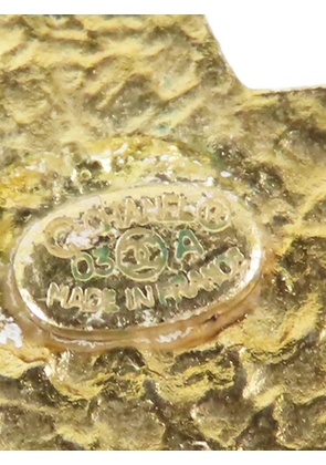 CHANEL Pre-Owned 2003 Gold Plated Enamel CC Logo Star Pendant Necklace costume necklace