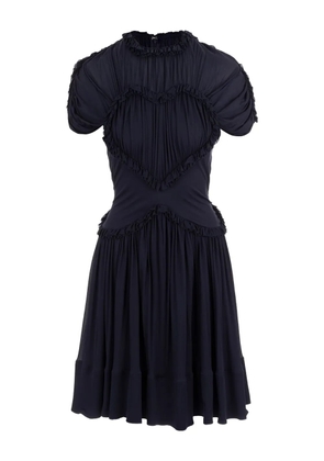 Victoria Beckham gathered heart-shaped midi dress - Blue