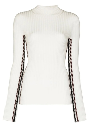 Chloé crochet-trim jumper - White